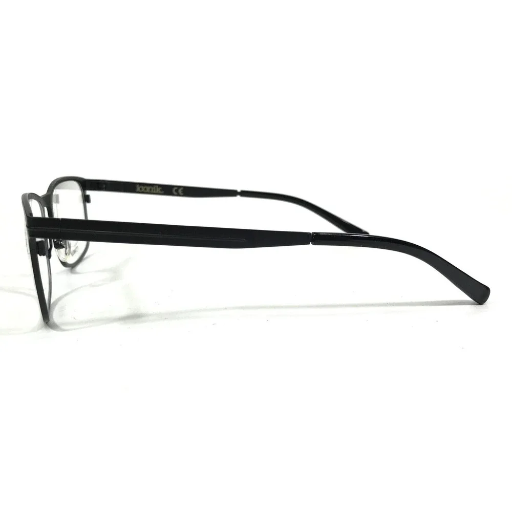 Iconik Eyeglasses Frames Pierce C03 Black Square Full Rim 56-19-145